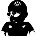 staring scary mario template