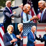 Joe Biden fist-bumps himself meme