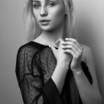Ukrainian girl in black & white
