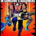 title | ME WHEN I NOTICE A SPELLING ERROR IN SOMEONE'S ARGUMENT; THEM | image tagged in bane break's batman's back | made w/ Imgflip meme maker