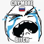 Cry more Russian bitch | CRY MORE
🇷🇺; BITCH | image tagged in cry russian bitch | made w/ Imgflip meme maker
