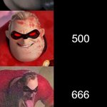 mr incredible becoming evil | POV: You Forced Someone To Count; 1; 10; 50; 100; 500; 666; 1000; 10000; 1000000000000; Infinity | image tagged in mr incredible becoming evil | made w/ Imgflip meme maker
