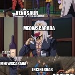 And that's why Humanoid monster Designs are better than pudgy monster designs | CINDERACE; INCINEROAR; MEOWSCARADA; VENUSAUR; MEOWSCARADA; MEOWSCARADA; INCINEROAR; CINDERACE; VENUSAUR | image tagged in abbacchio joins the kicking | made w/ Imgflip meme maker