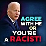 Agree with Biden or you're racist meme