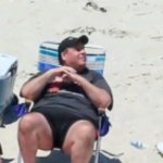 Chris Christie beach chair