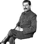 Stalin sitting