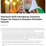 Patriarch Kirill of Moscow prayer