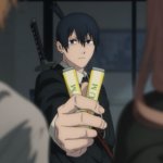 Aki gives you gum