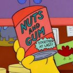 Nuts and gum Simpsons