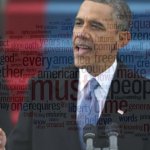 Barack Obama second Inaugural speech word cloud meme