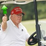 Donald Trump golf cart upvote 2 meme