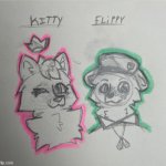 flippy x kitty drawn by cinder meme