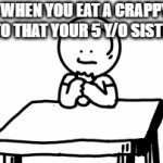 My friend made the gif for me | WHEN YOU EAT A CRAPPY BURRITO THAT YOUR 5 Y/O SISTER MADE | image tagged in gifs,food,yikes,pov,5 year old | made w/ Imgflip video-to-gif maker