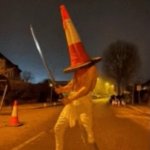 Live cone man reaction