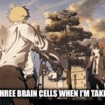 My brain during a test | MY LAST THREE BRAIN CELLS WHEN I'M TAKING A TEST | image tagged in gifs,anime,chainsaw man,brain | made w/ Imgflip video-to-gif maker