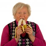 TOP Old woman senior bananas JPP