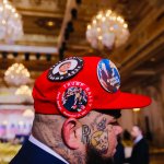 Face-tatted Trump supporter