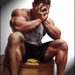 Depressed Bodybuilder | GYM GUYS BE LIKE | image tagged in depressed bodybuilder | made w/ Imgflip meme maker