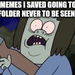 I'm sure we all can relate to this | THE MEMES I SAVED GOING TO MY MEME FOLDER NEVER TO BE SEEN AGAIN | image tagged in gifs,memes | made w/ Imgflip video-to-gif maker