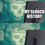 Oh no | MY PARENTS; MY SEARCH HISTORY | image tagged in ghost looking at computer | made w/ Imgflip meme maker