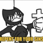 Bendy with a Cross meme