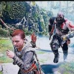Kratos chasing Atreus