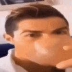Cristiano Ronaldo drinking meme