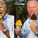 Biden eats 2 poop cream cones 2