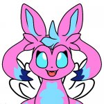 sylceon and kitty fusion drawn by saturn meme