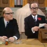 Captain Peacock and Mr. Rumbold in 'Are You Being Served'.