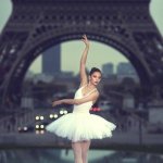 Ballerina at Eiffel Tower