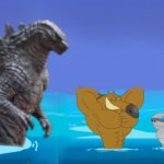 Zig Sharko And Godzilla template