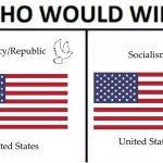 Who would win America Democracy/Republic Socialism