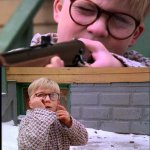 ralphie you'll shoot your eye out kid meme