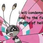 Pink butterfly hell meme