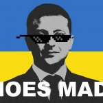 Volodymyr Zelensky hoes mad