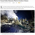 Russia strikes maternity ward in Ukraine