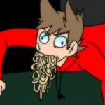 Tord throwing up noodle