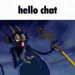 the devil hey chat GIF Template