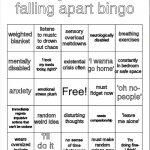 my life is falling apart bingo