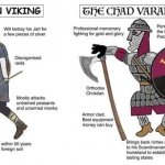 The virgin Viking vs. the Chad Varangian