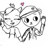 flippy x kitty drawn by kit kat meme