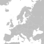 Map of Europe template