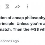 “The foundation of ancap philosophy is the non-aggression princi