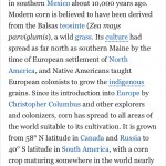 Corn domestication history