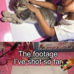Girl drawing cat | My ideas/artistic vision/shots I visualized in my head; The footage I’ve shot so far | image tagged in girl drawing cat | made w/ Imgflip meme maker