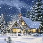 Country white christmas party GIF Template