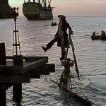 Jack Sparrow dock scene meme