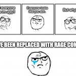 Stare Dad Rage Comic | Dad everyone says im ugly!! Everyone looks like you son. But why? WE'VE BEEN REPLACED WITH RAGE COMICS. | image tagged in 3 panel comic strip | made w/ Imgflip meme maker