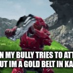 epic fight | WHEN MY BULLY TRIES TO ATTACK ME BUT IM A GOLD BELT IN KARATE | image tagged in gifs,fight | made w/ Imgflip video-to-gif maker